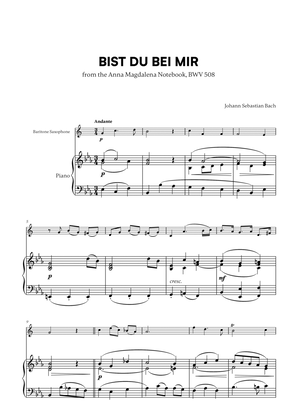 Book cover for Bist du bei Mir (BWV 508) (for Baritone Sax and Piano)