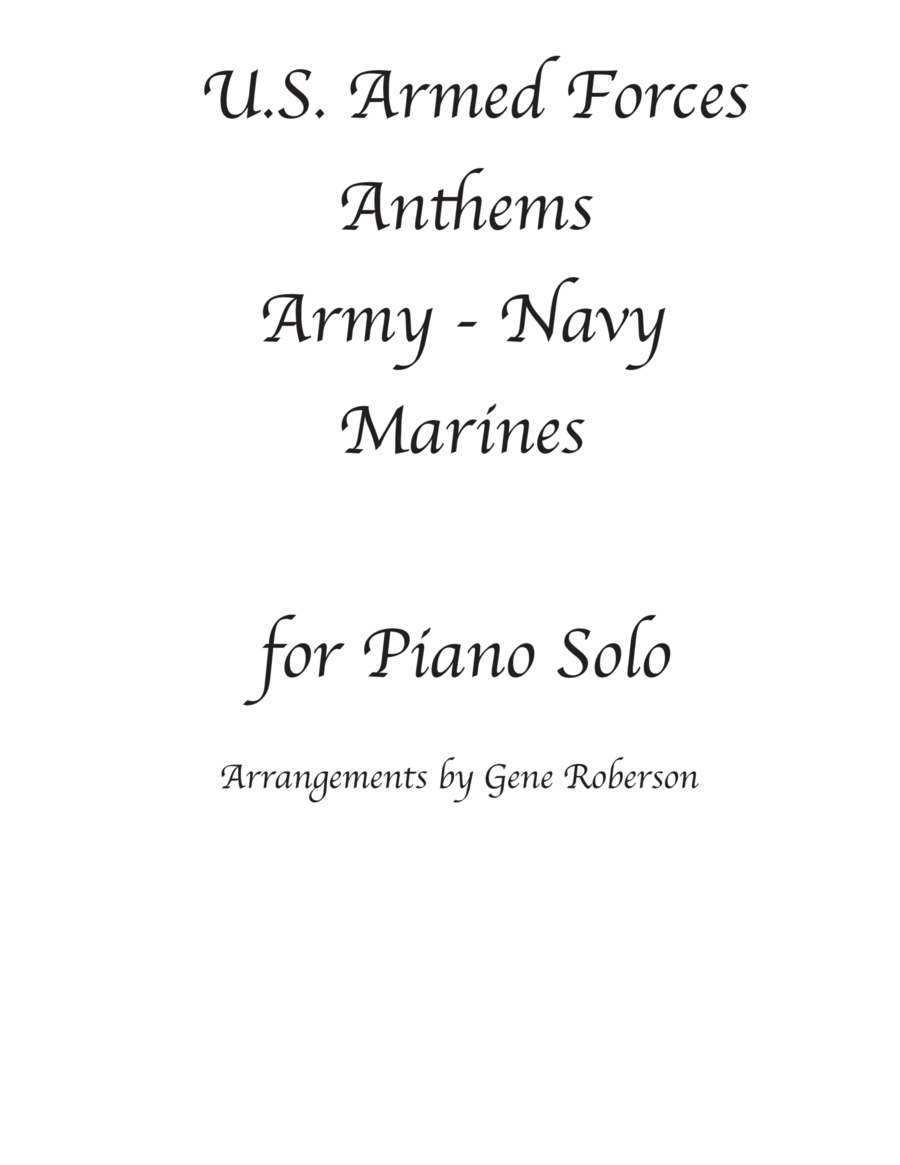 Armed Forces Public Domain Anthems