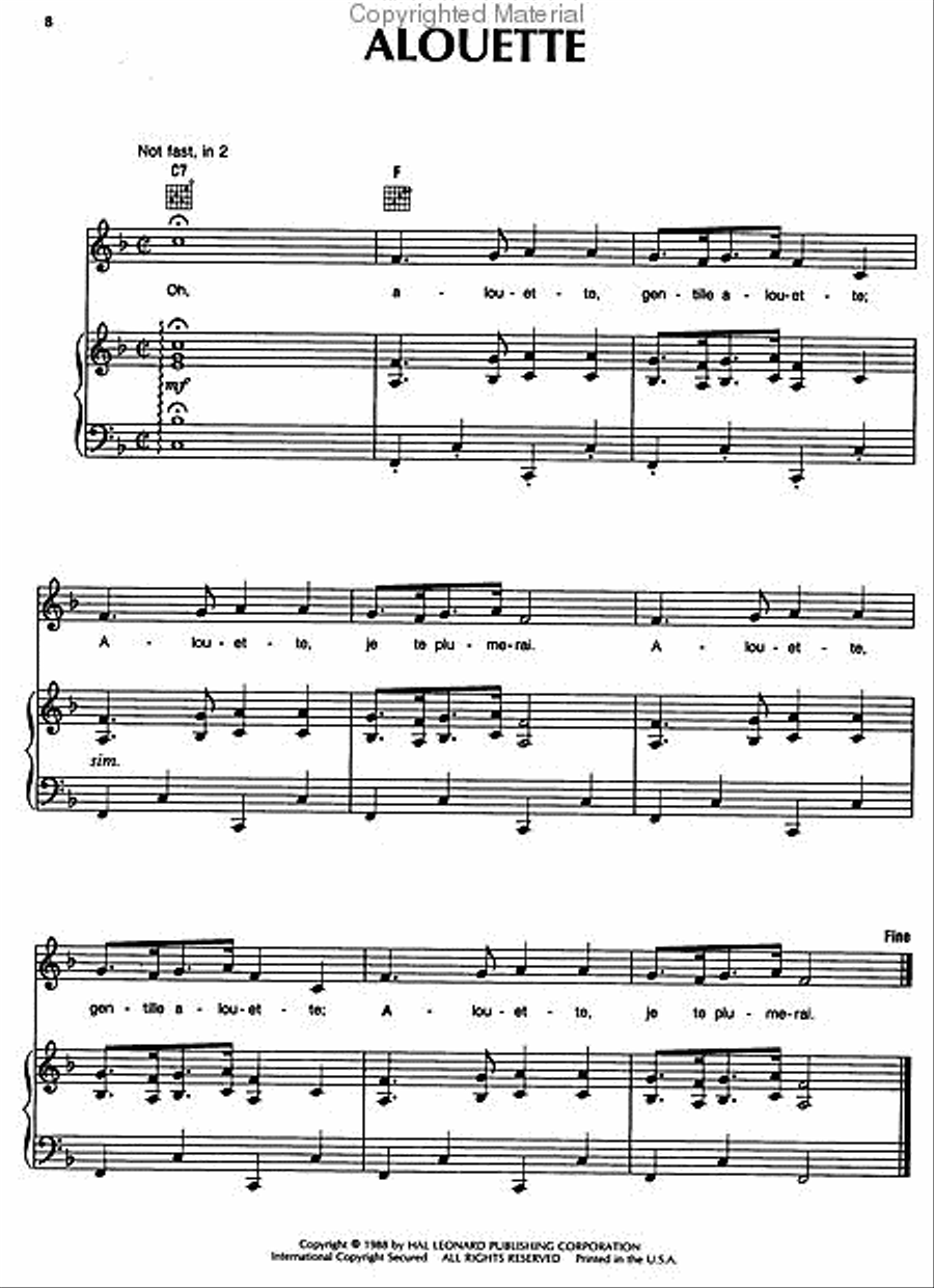 The Big Book of Children's Songs Piano, Vocal, Guitar scores gallery preview page 3