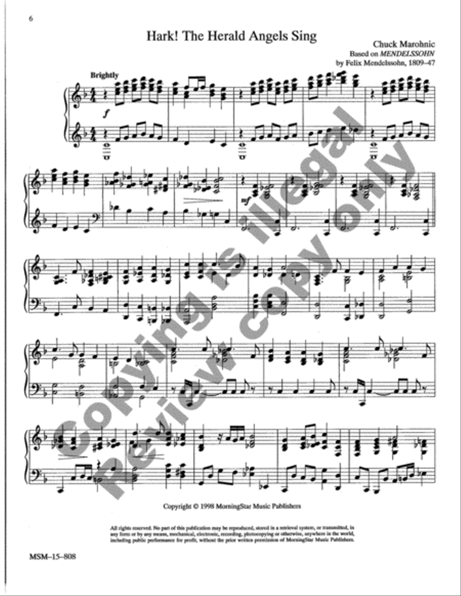 Christmas Jazz: Five Carols for Piano, Set 1 Piano Solo scores gallery preview page 10