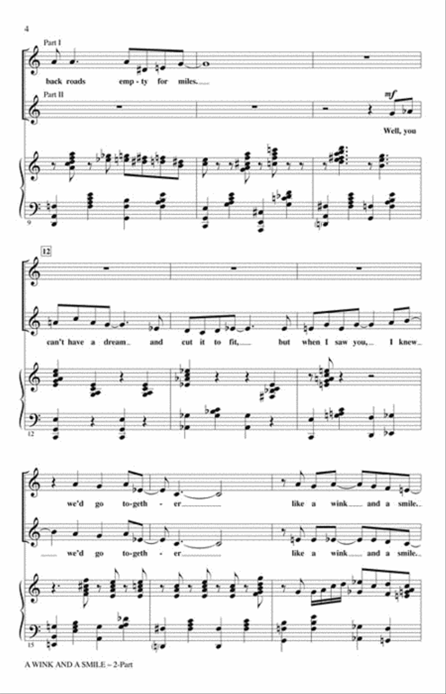 A Wink and a Smile 2-Part scores gallery preview page 3