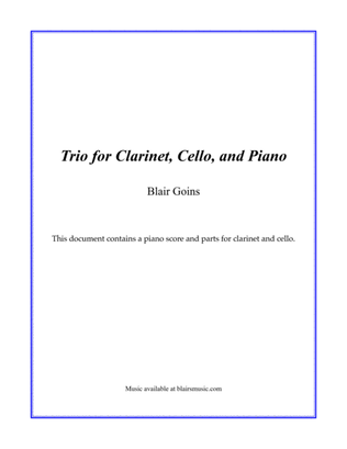 Trio for Clarinet, Cello, and Piano