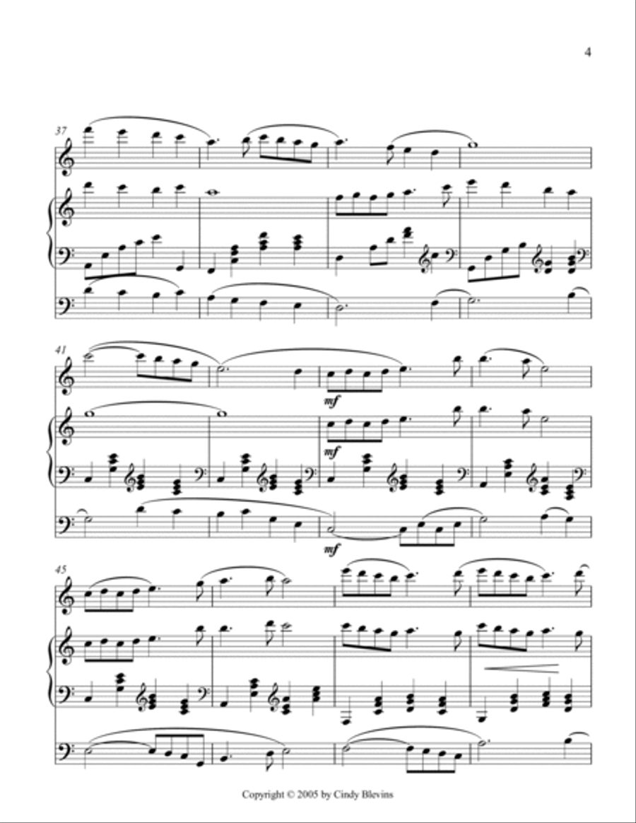 Rainbow, an original piece for Piano, Flute and Cello Flute scores gallery preview page 5