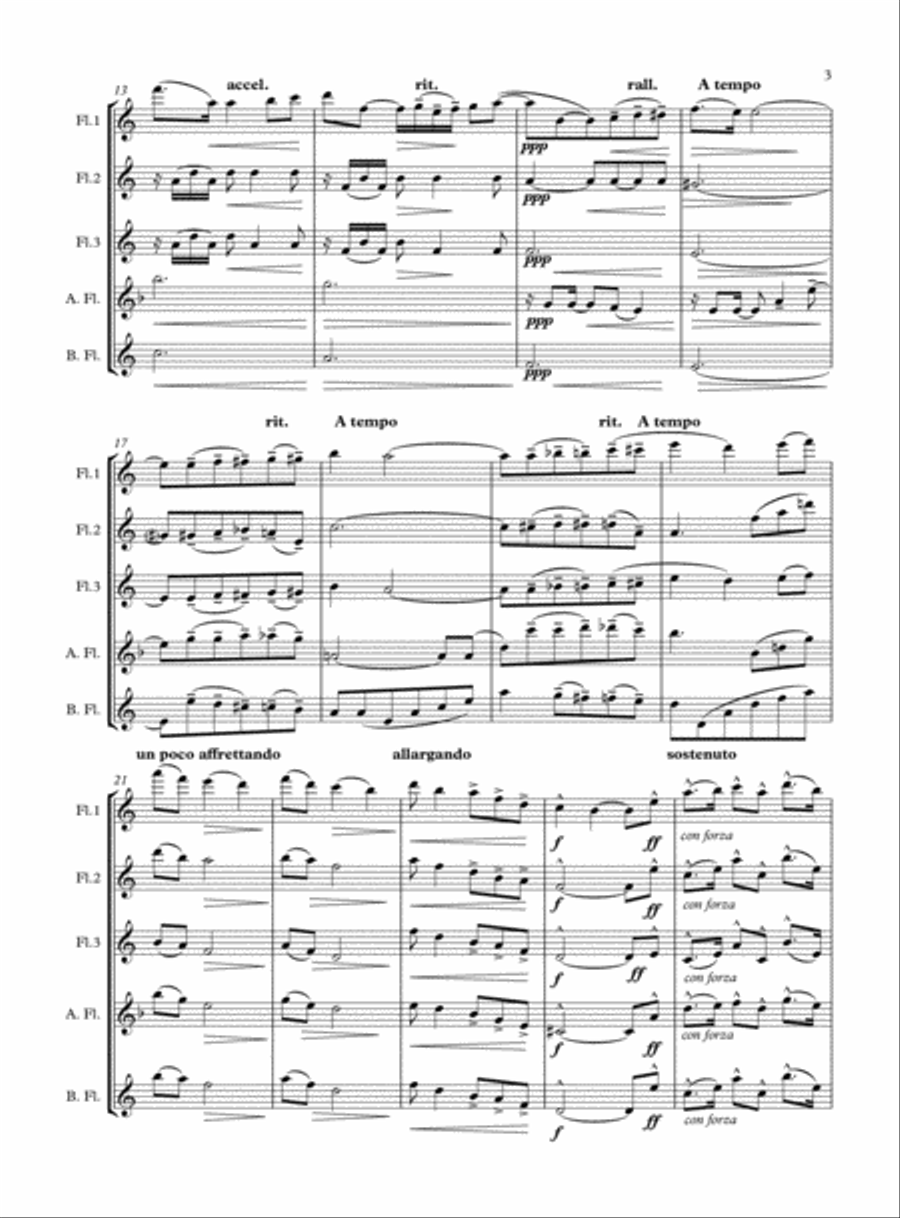 Crisantemi Crisantemi Woodwind Quintet scores gallery preview page 3