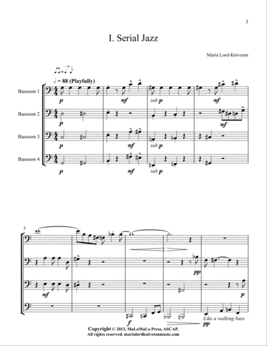 Serial Series (Score only) Woodwind Quartet scores gallery preview page 3
