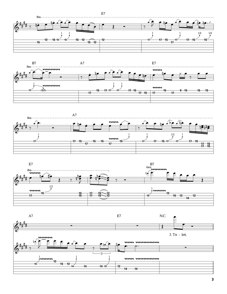 Mary Had A Little Lamb Acoustic Guitar scores gallery preview page 3
