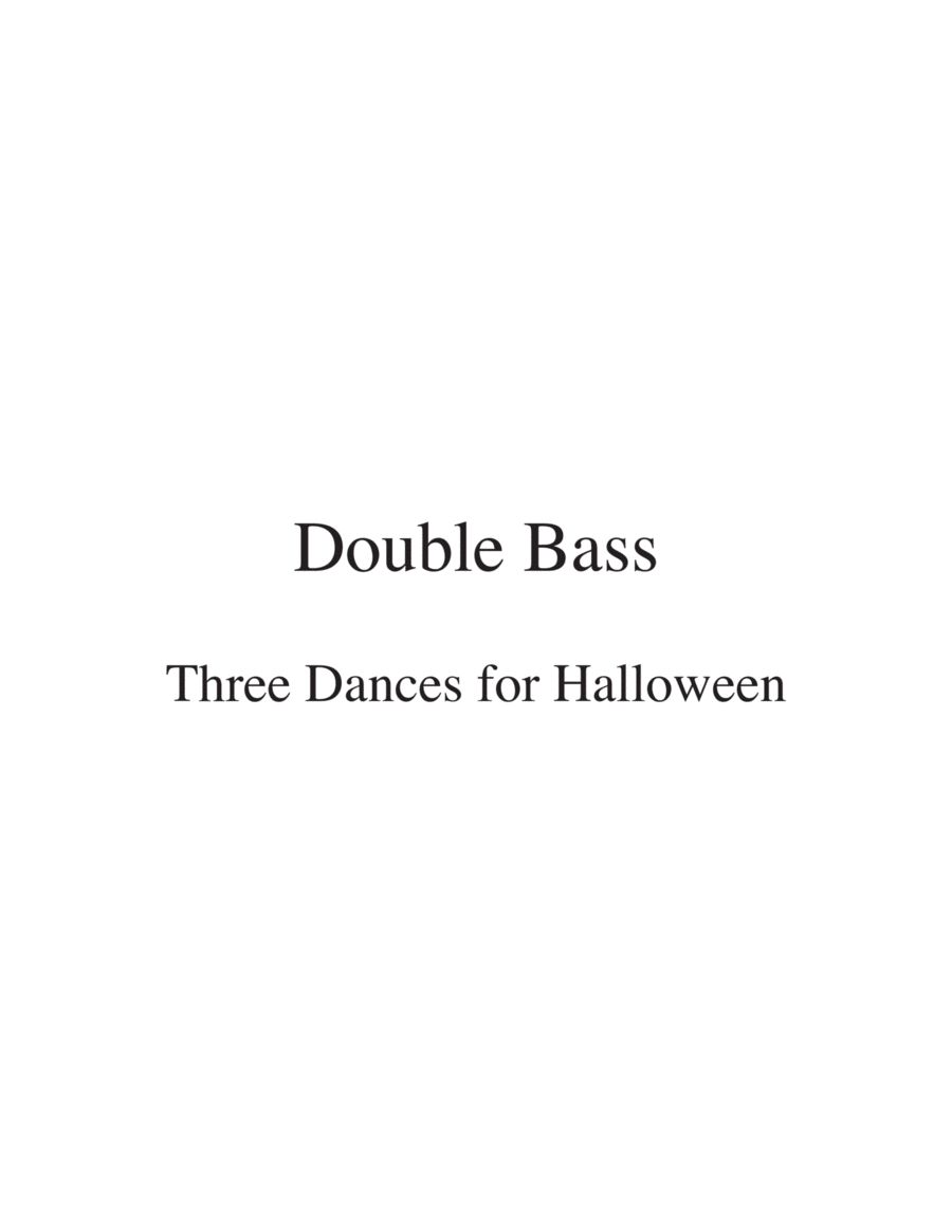 Three Dances for Halloween - Double Bass part Full Orchestra scores gallery preview page 1