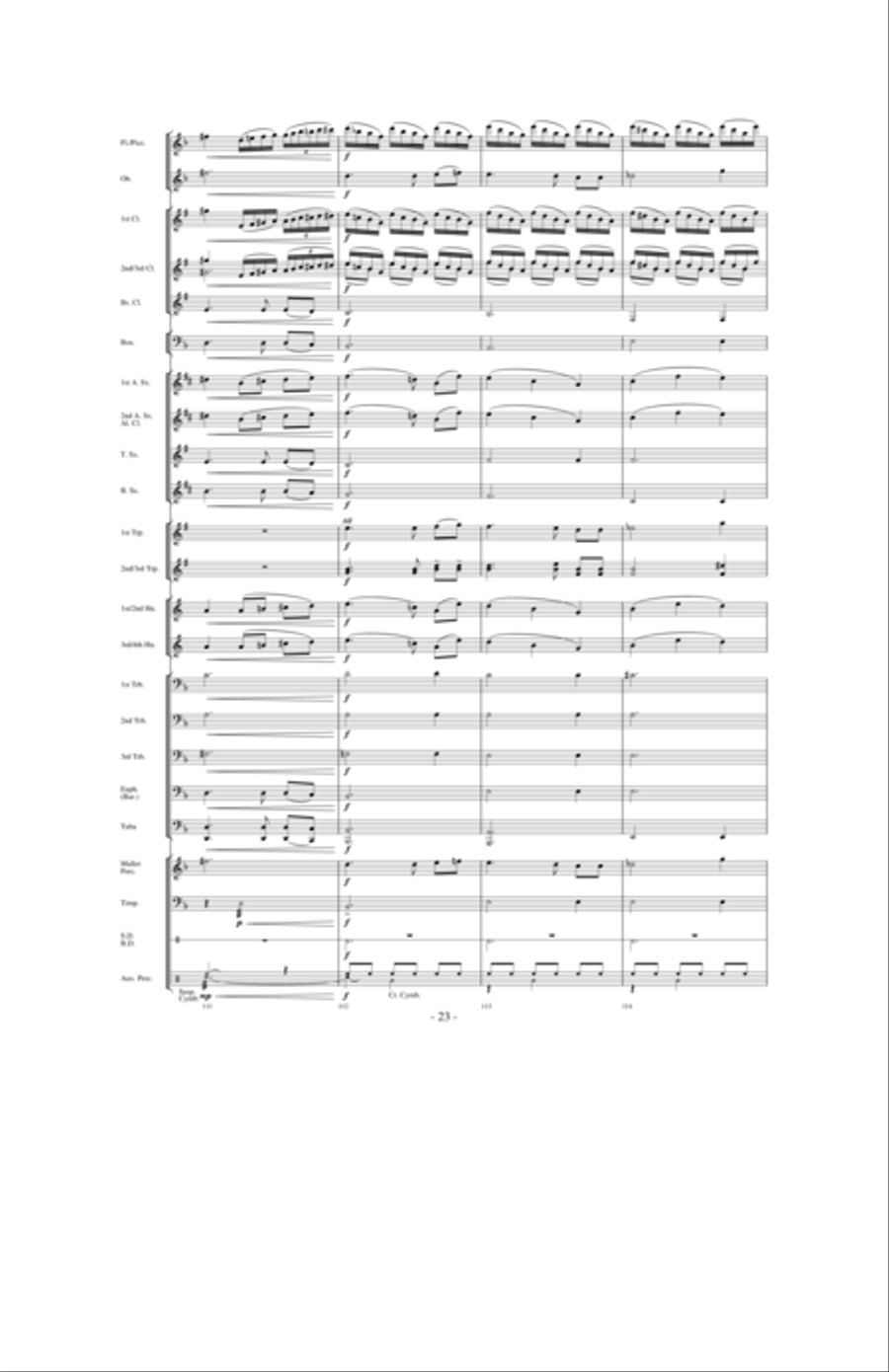 Dancing With The Wind Concert Band scores gallery preview page 22