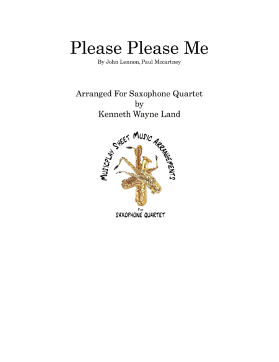Please Please Me Saxophone Quartet scores gallery preview page 1