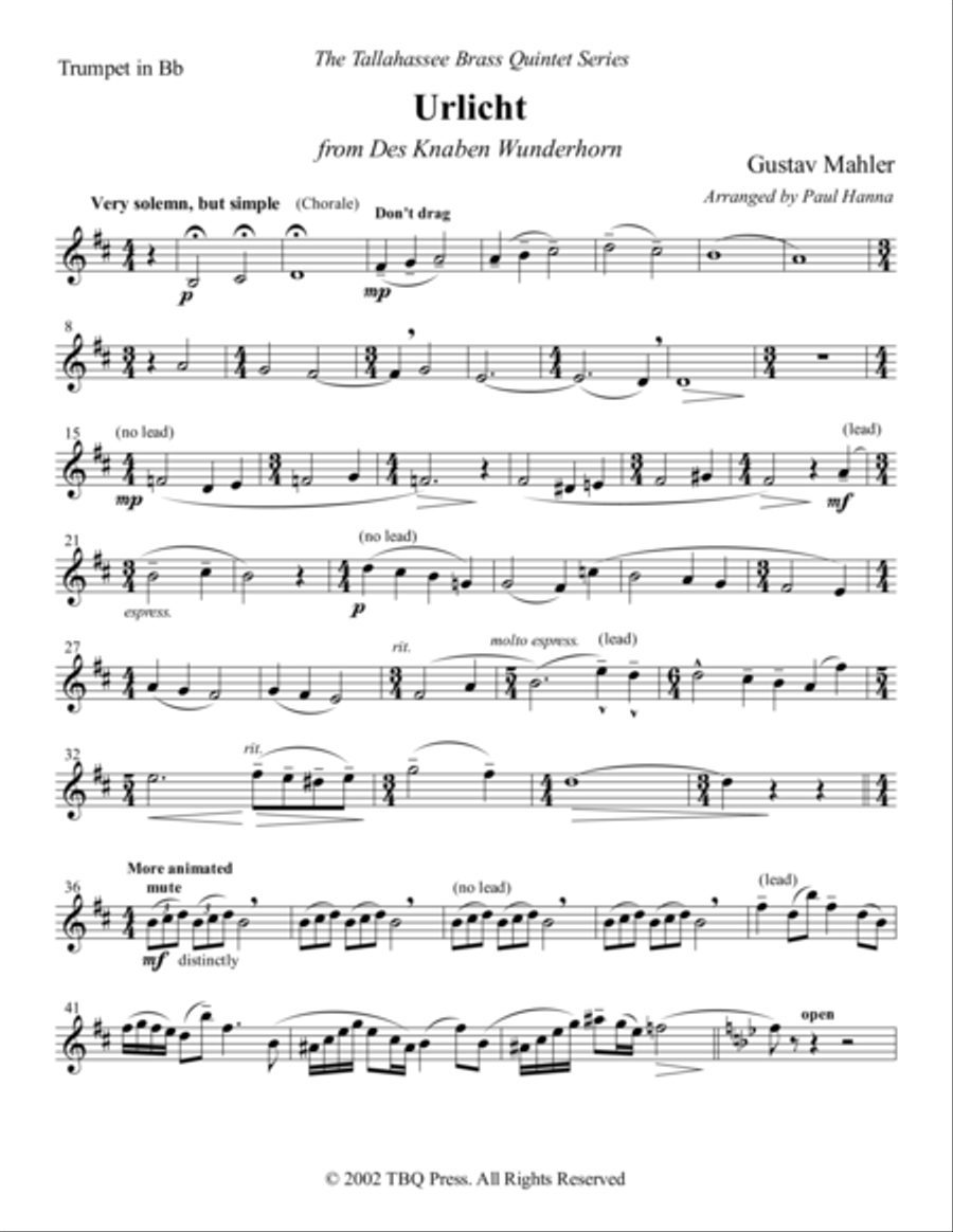 Urlicht Urlicht Brass Ensemble scores gallery preview page 2