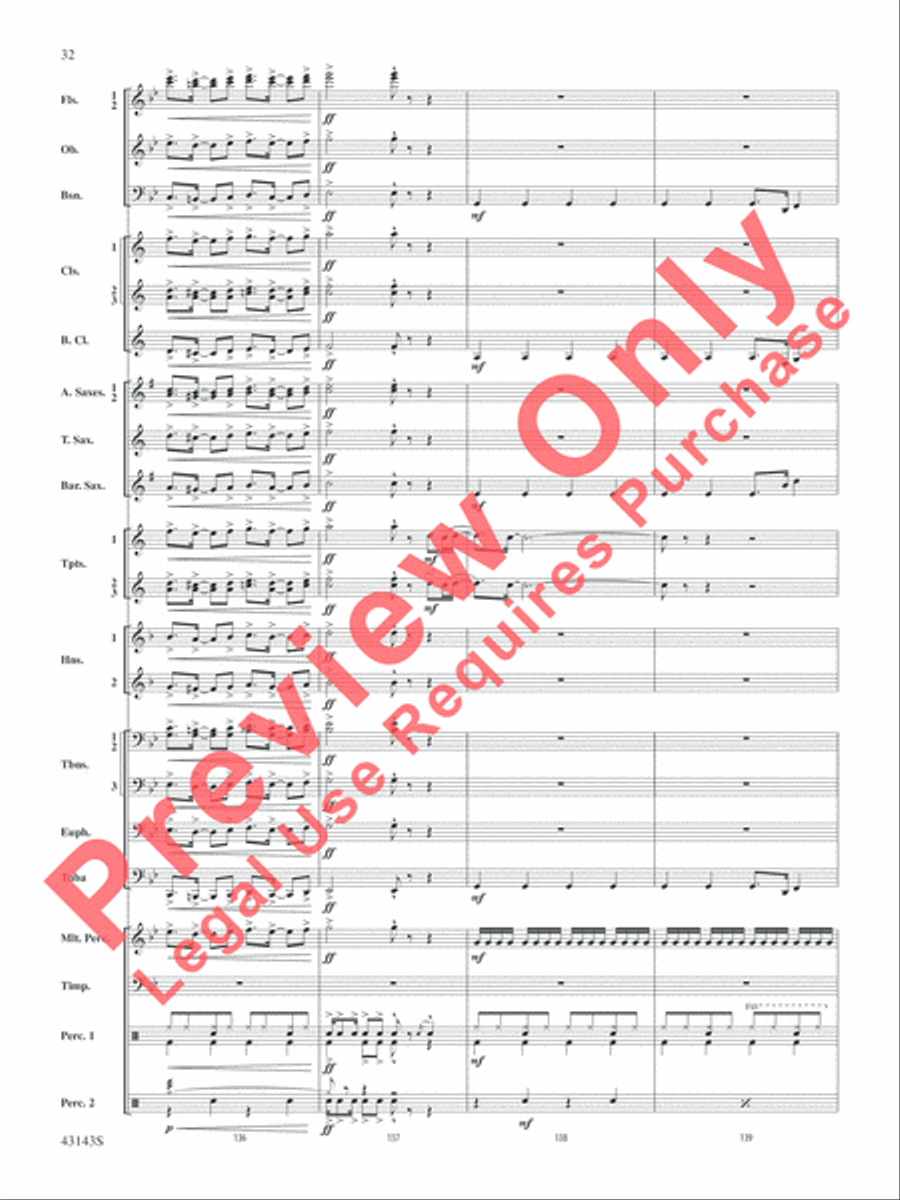 Rocky on Broadway Rocky on Broadway Concert Band scores gallery preview page 33
