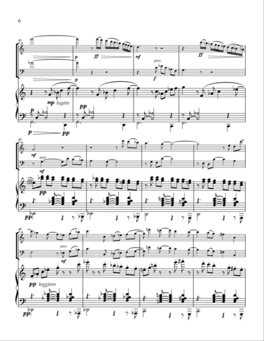 Excursion No. 7: Peaceful for Violin, Cello and Piano Piano Trio scores gallery preview page 6