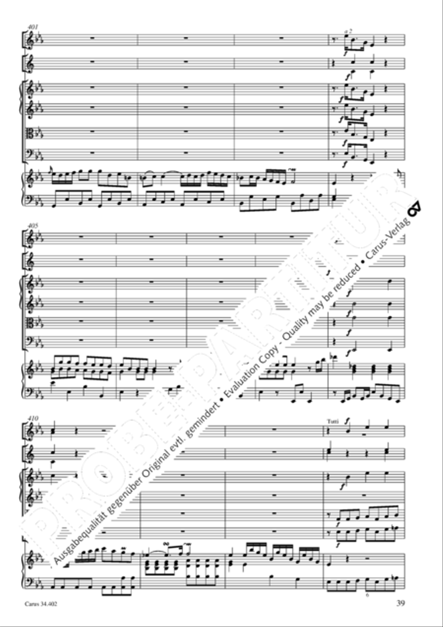 Concerto grosso for cembalo or piano Horn scores gallery preview page 40