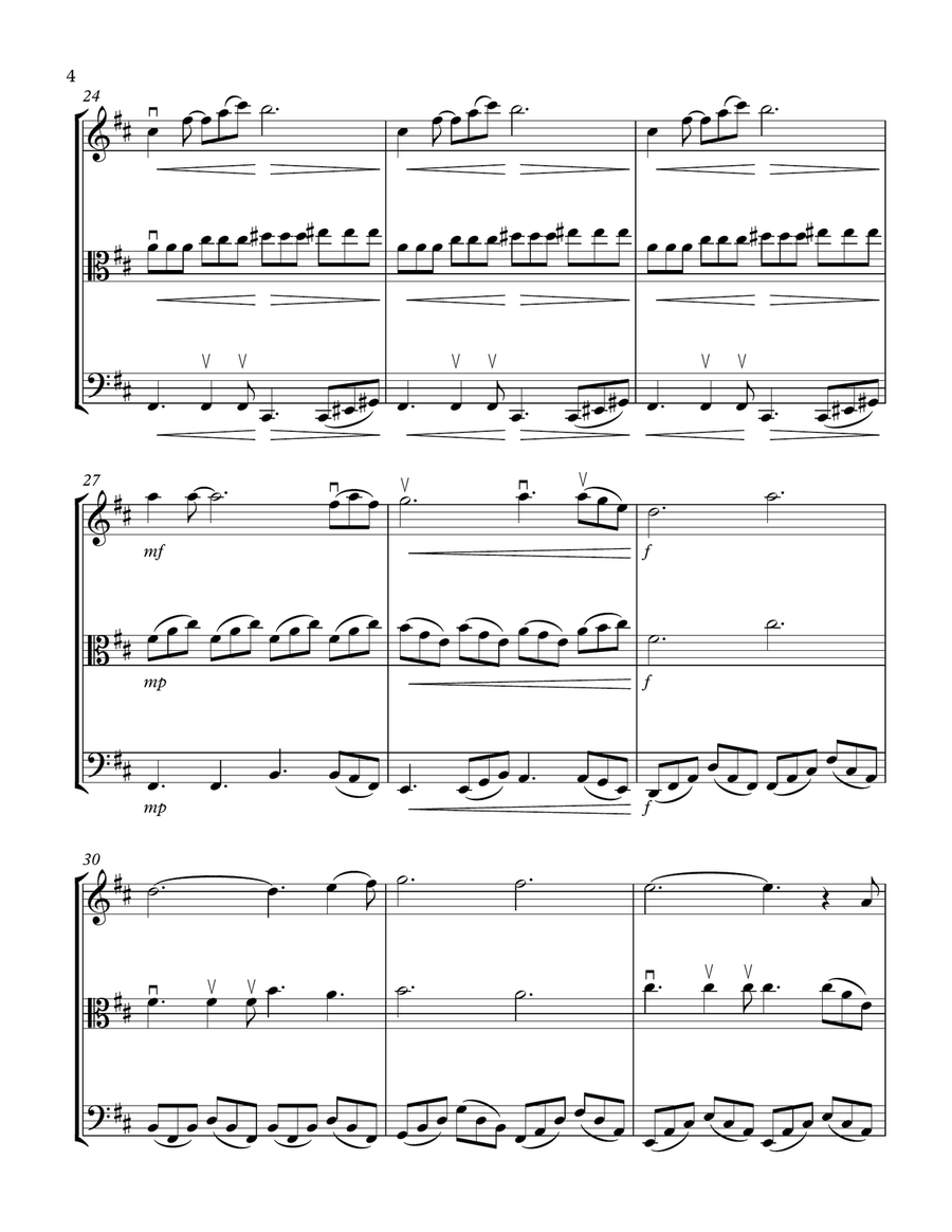Can't Help Falling In Love String Trio scores gallery preview page 4