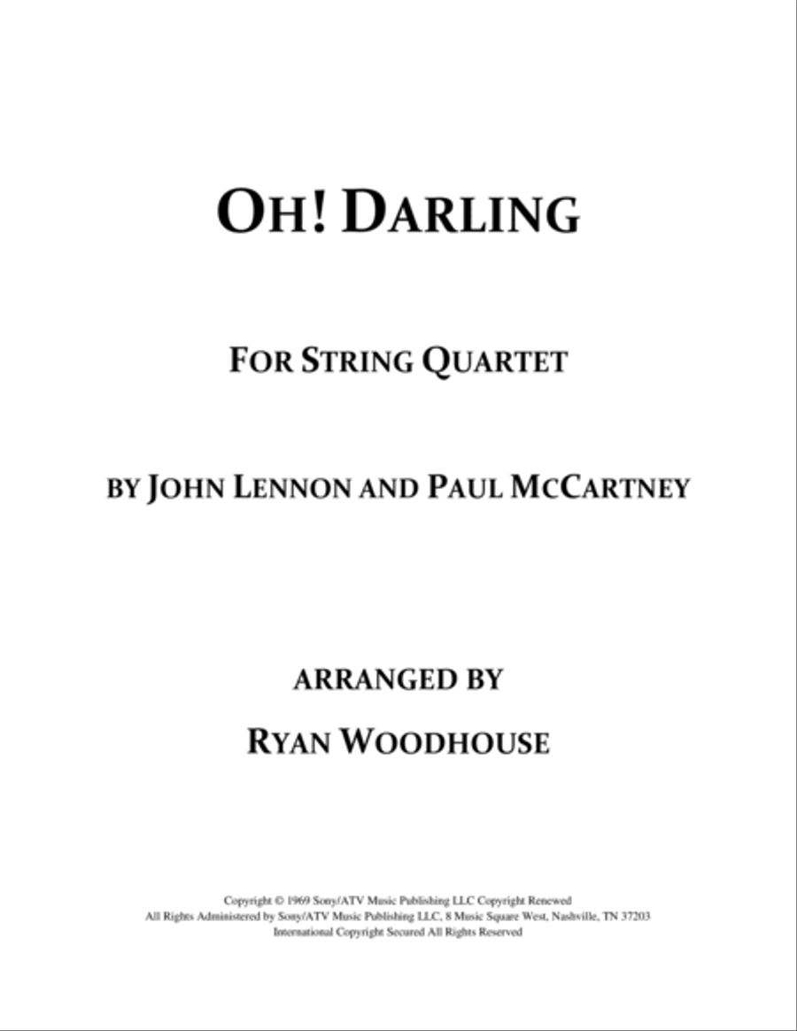 Oh! Darling String Quartet scores gallery preview page 1