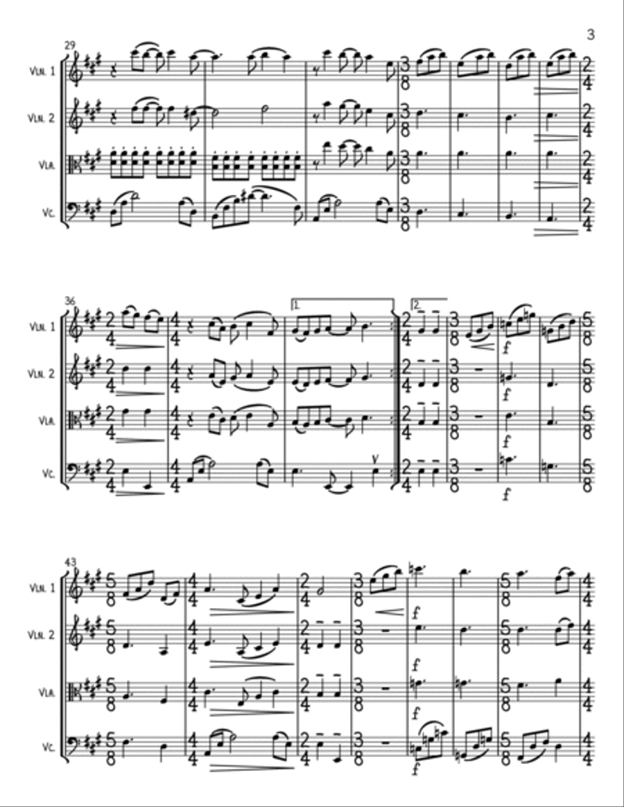 Here Comes The Sun String Quartet scores gallery preview page 3
