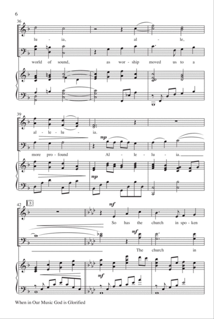 When in Our Music God Is Glorified 4-Part scores gallery preview page 7