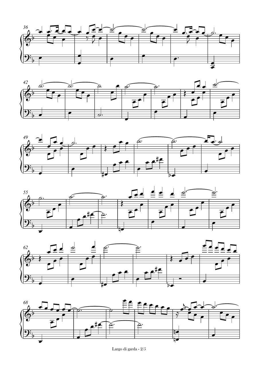 Lago di Garda Piano Solo scores gallery preview page 2