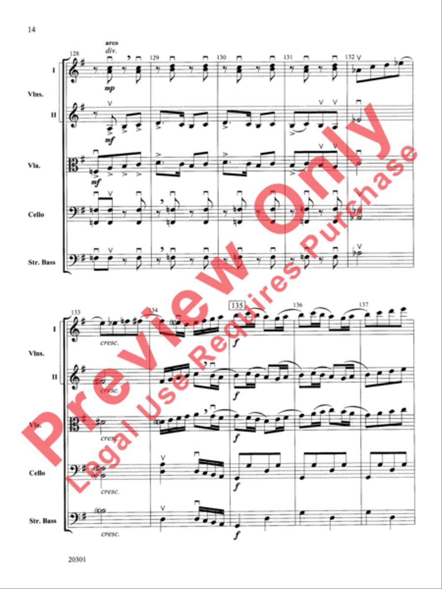 Acrobats String Orchestra scores gallery preview page 15