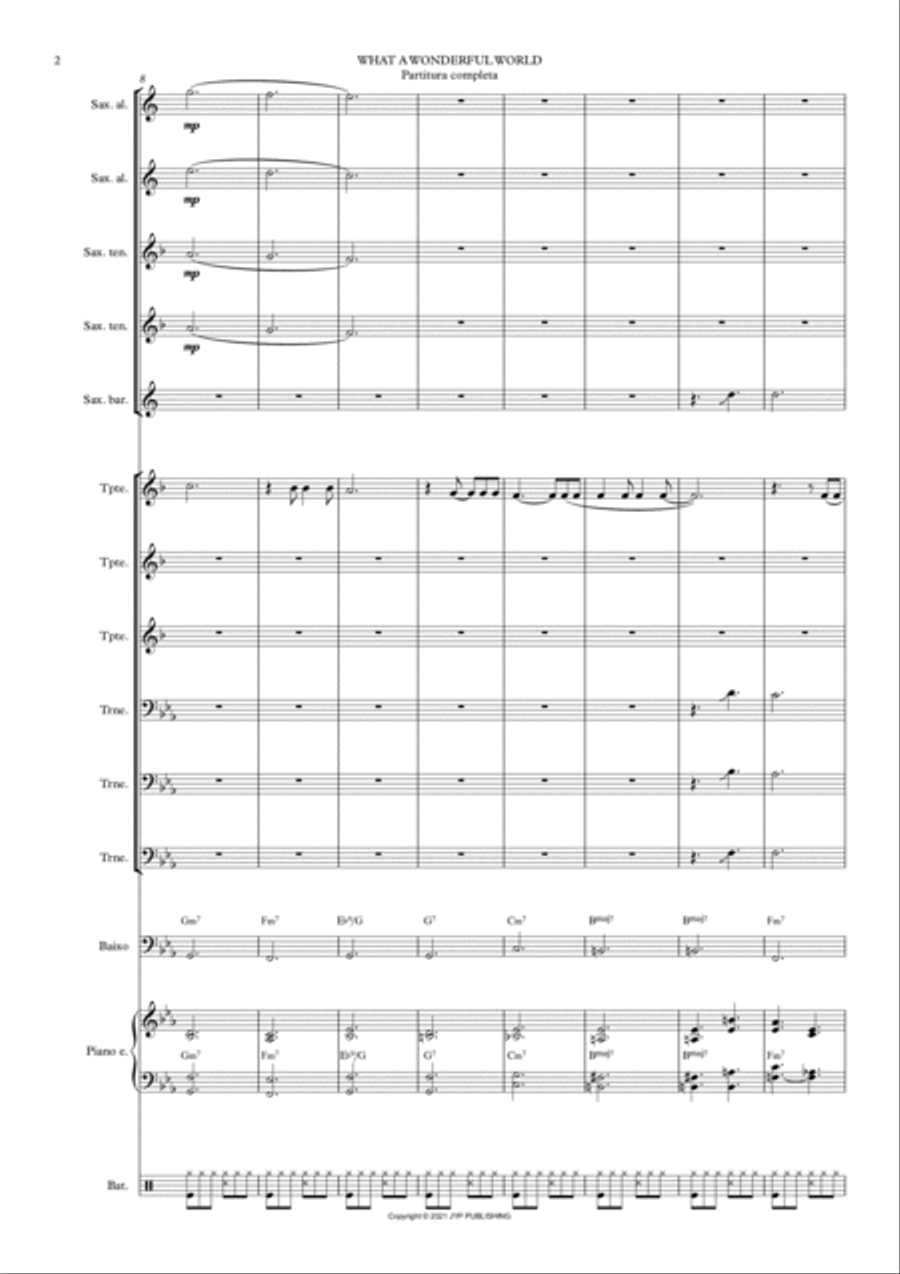 What A Wonderful Word Jazz Ensemble scores gallery preview page 2