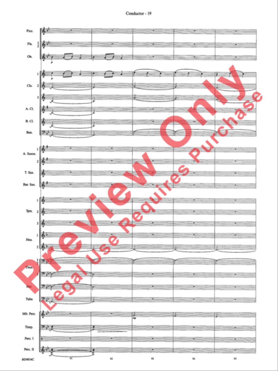 Fantasia for Christmas (based on The Ukrainian Bell Carol) Concert Band scores gallery preview page 22