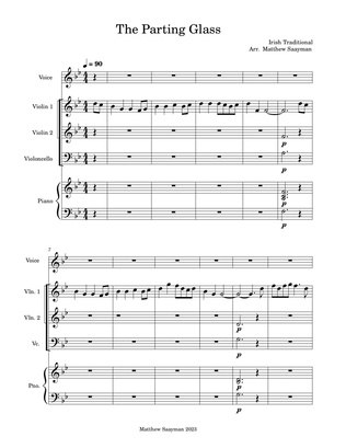 The Parting Glass - Violin, Piano, Cello and Voice