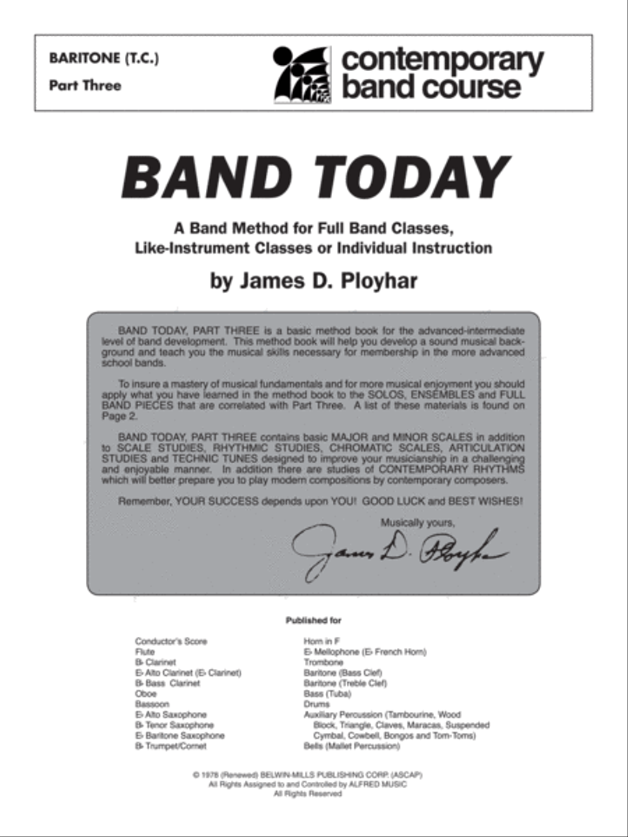 Band Today, Part 3 Concert Band Methods scores gallery preview page 2