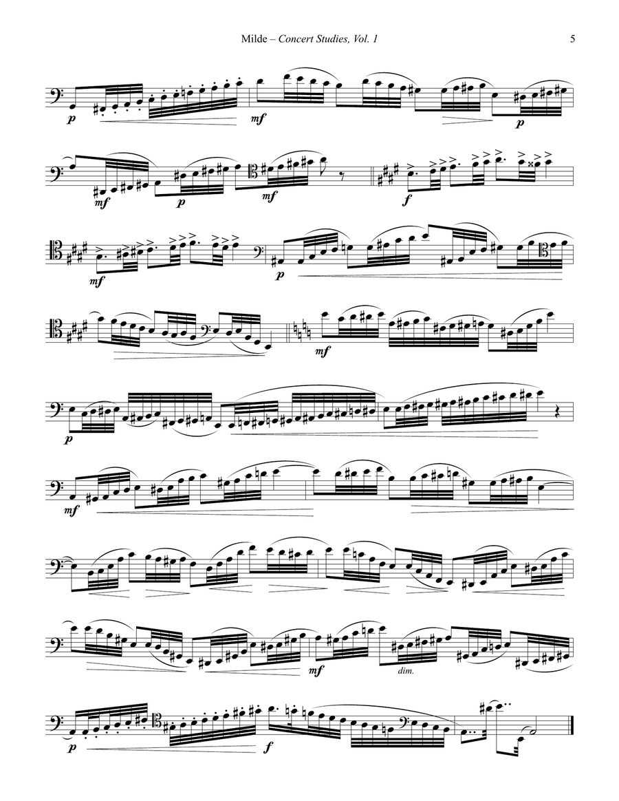 Milde Concert Studies for Trombone Volume 1 Trombone Solo scores gallery preview page 5