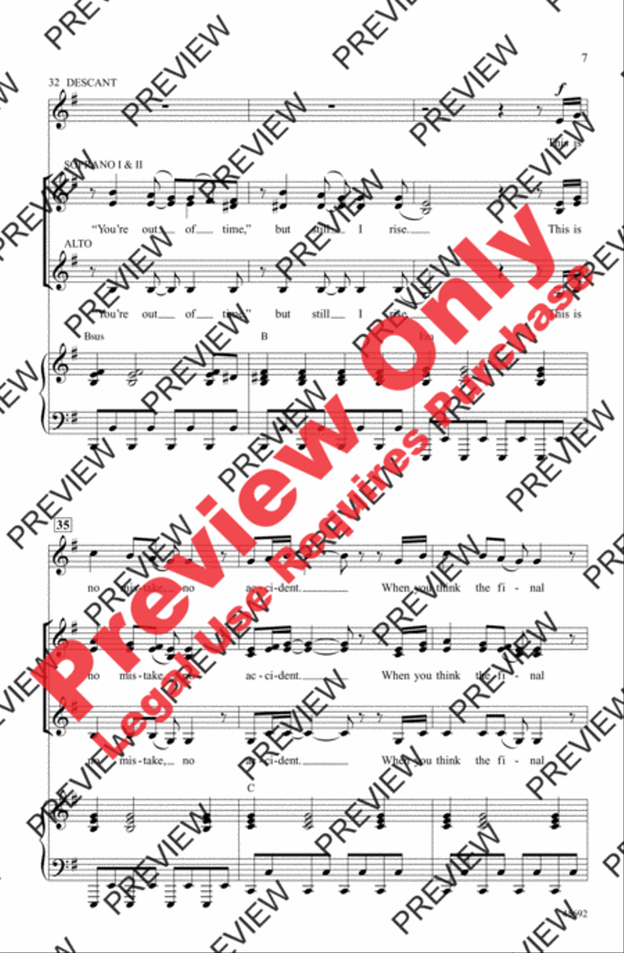 Rise Rise Women's Choir scores gallery preview page 6
