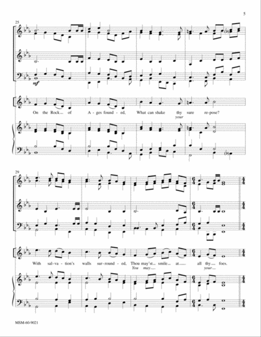 Glorious Things of Thee Are Spoken Choir scores gallery preview page 5