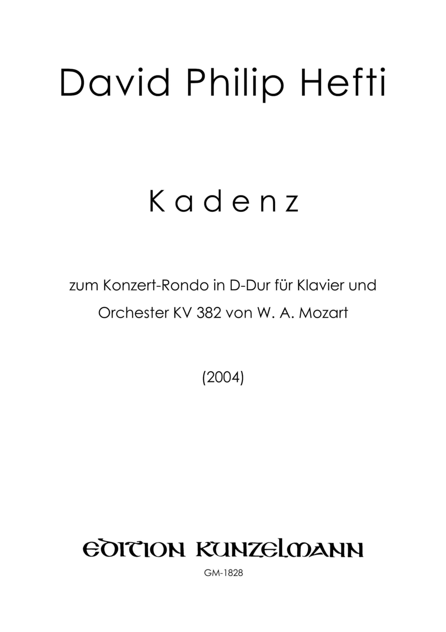 Cadenza to the Concert rondo for piano and orchestra KV 382 by W. A. Mozart