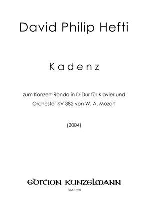 Book cover for Cadenza to the Concert rondo for piano and orchestra KV 382 by W. A. Mozart