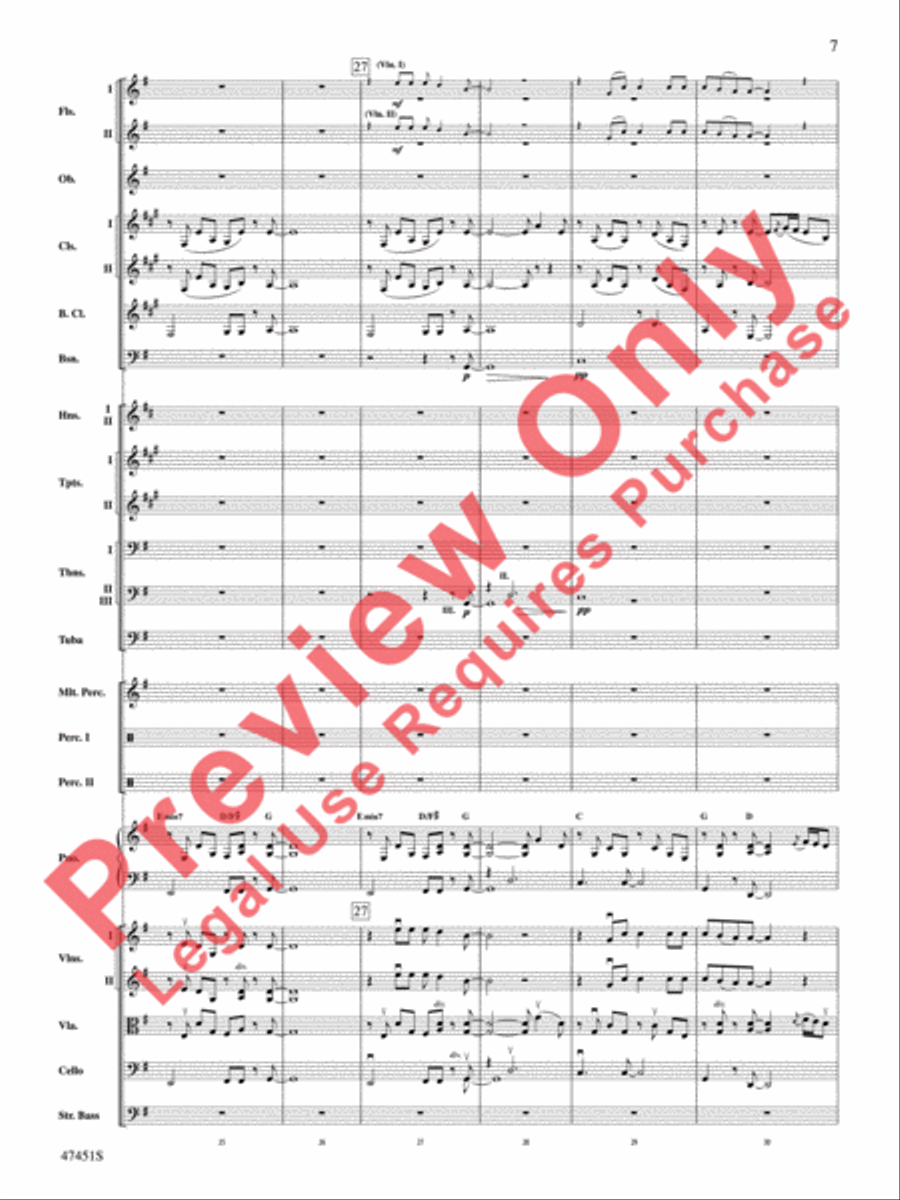 Shallow (from A Star Is Born) Full Orchestra scores gallery preview page 8