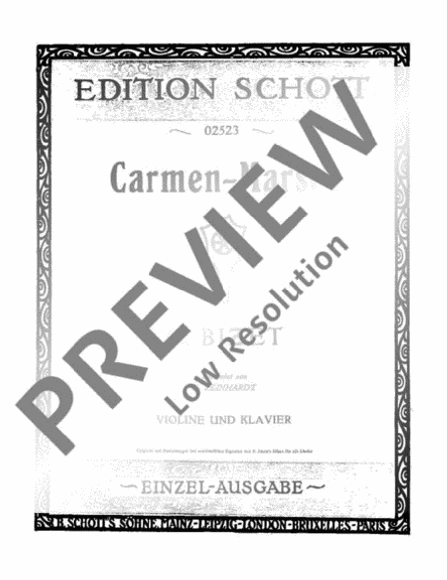 Carmen-Marsch Violin Solo scores gallery preview page 2