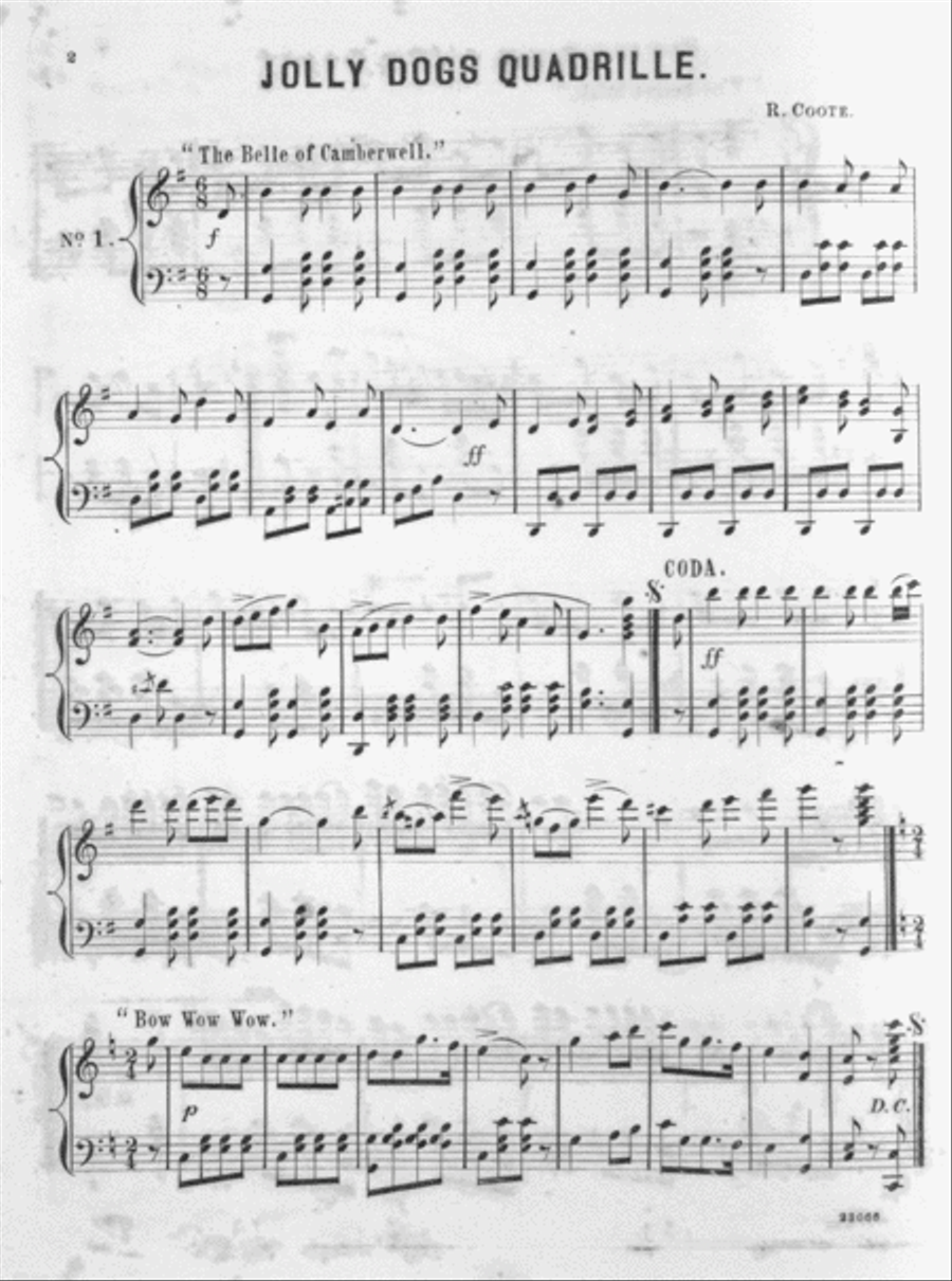 The Jolly Dogs Quadrille Piano Solo scores gallery preview page 2