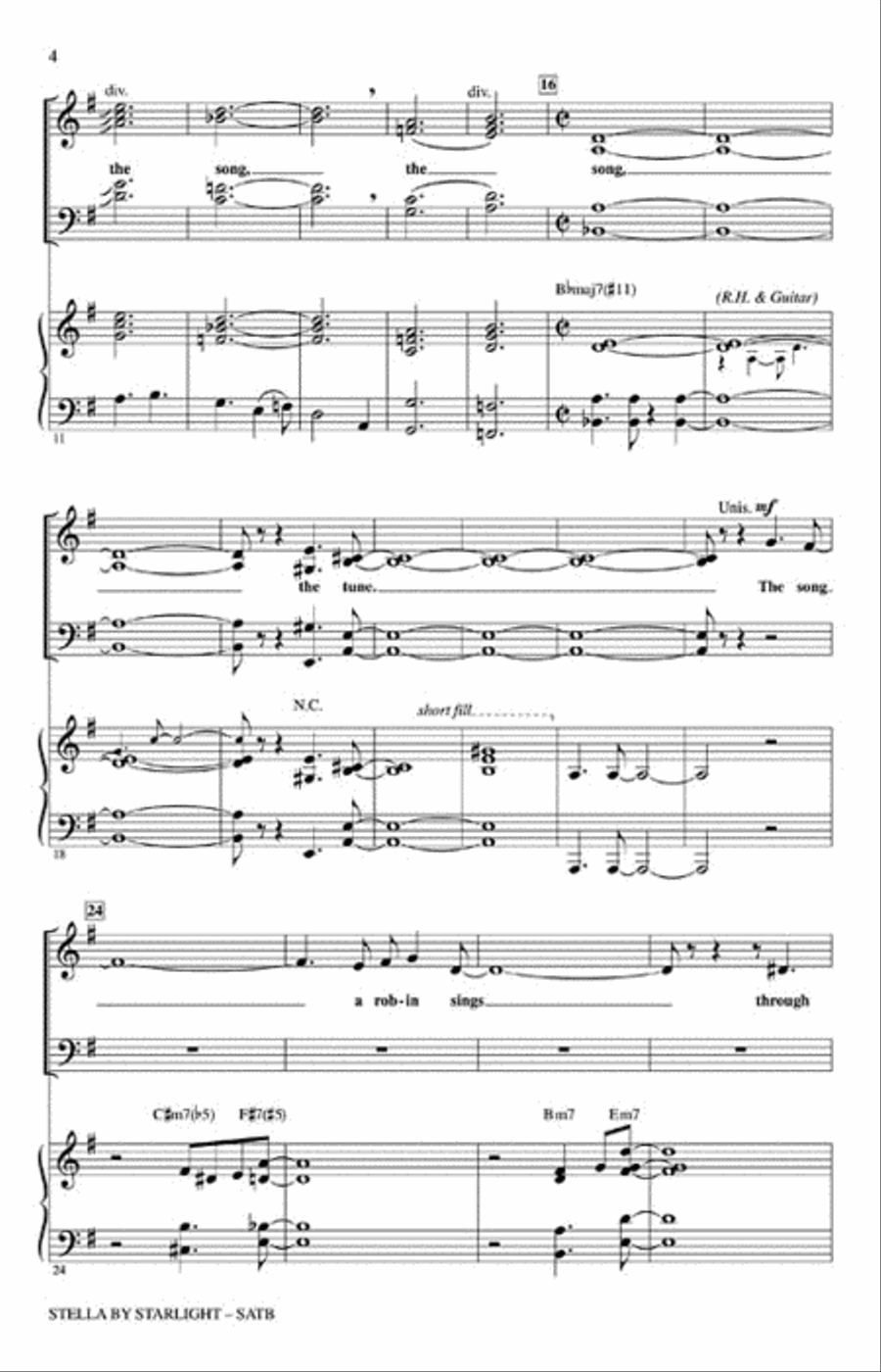 Stella by Starlight 4-Part scores gallery preview page 3