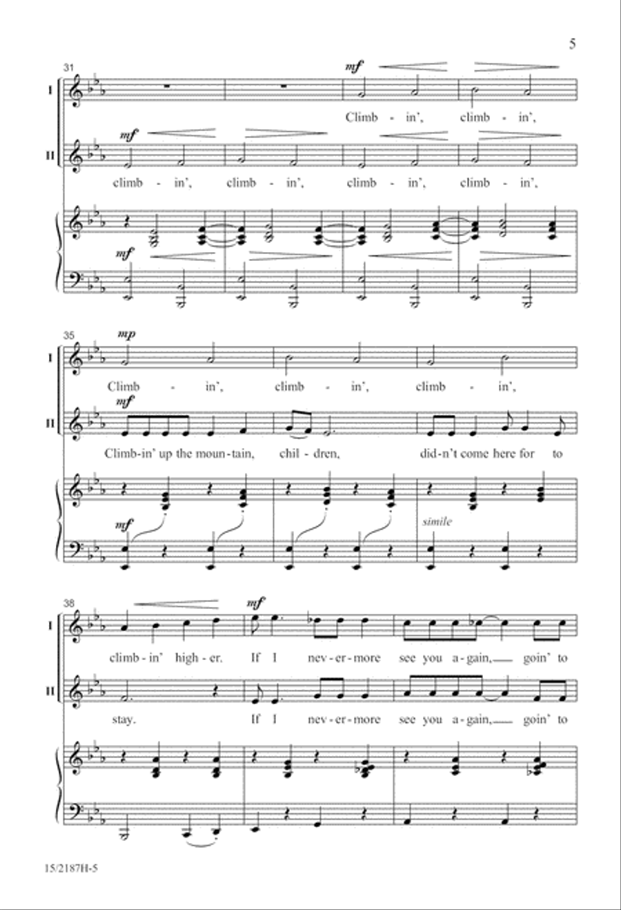 Climbin' Up the Mountain 2-Part scores gallery preview page 6