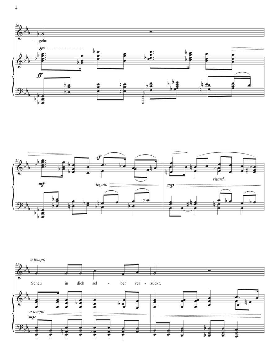 MARX: Hat dich die Liebe berührt (transposed to E-flat major, C major, and B-flat major) Piano, Vocal scores gallery preview page 5