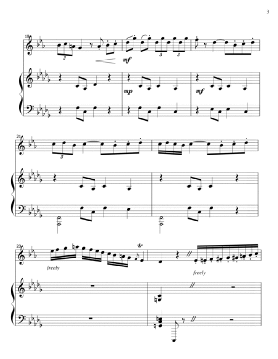La Lisonjera - clarinet-piano B-Flat Clarinet scores gallery preview page 3