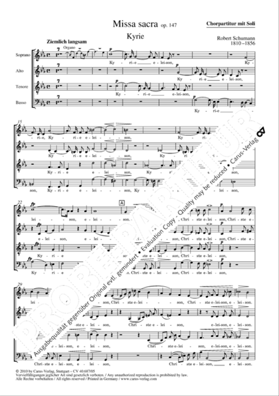 Missa sacra C Minor 4-Part scores gallery preview page 2