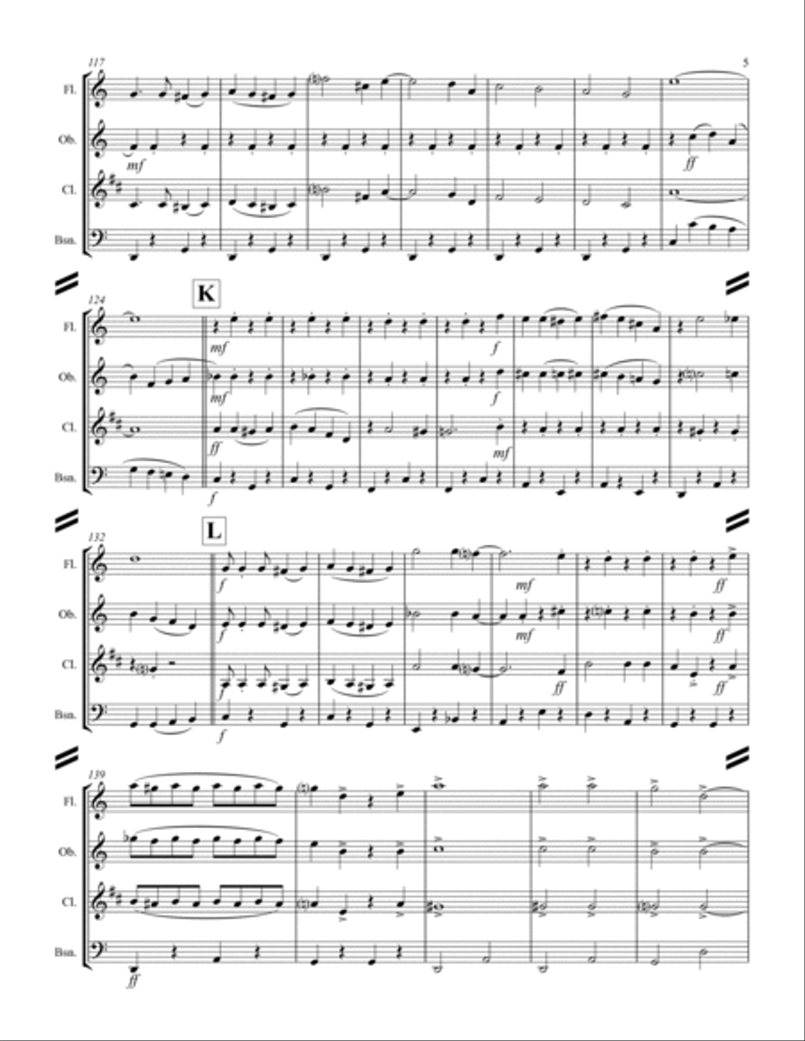 Mele Kalikimaka Woodwind Quartet scores gallery preview page 6