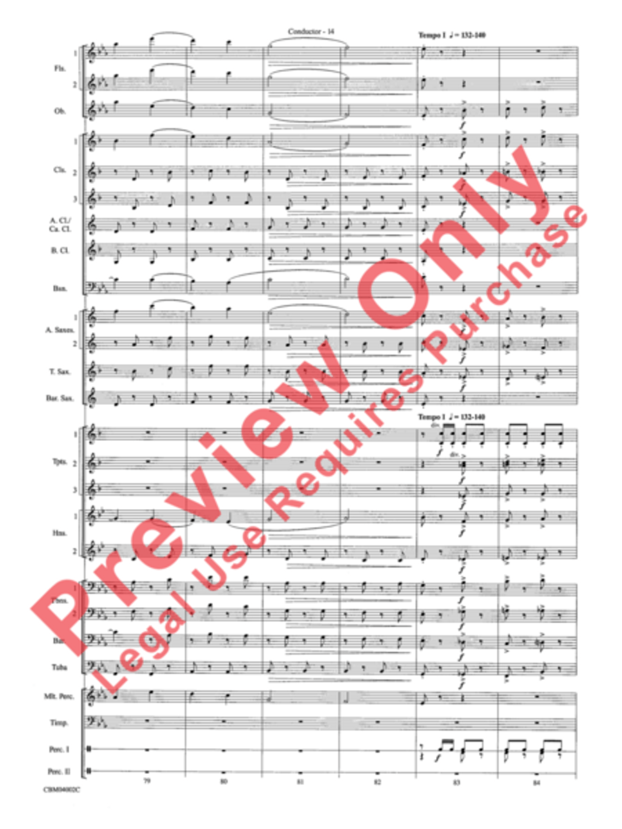 The Dam Busters Concert March Concert Band scores gallery preview page 17