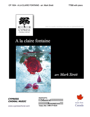 Book cover for A la Claire fontaine TTBB
