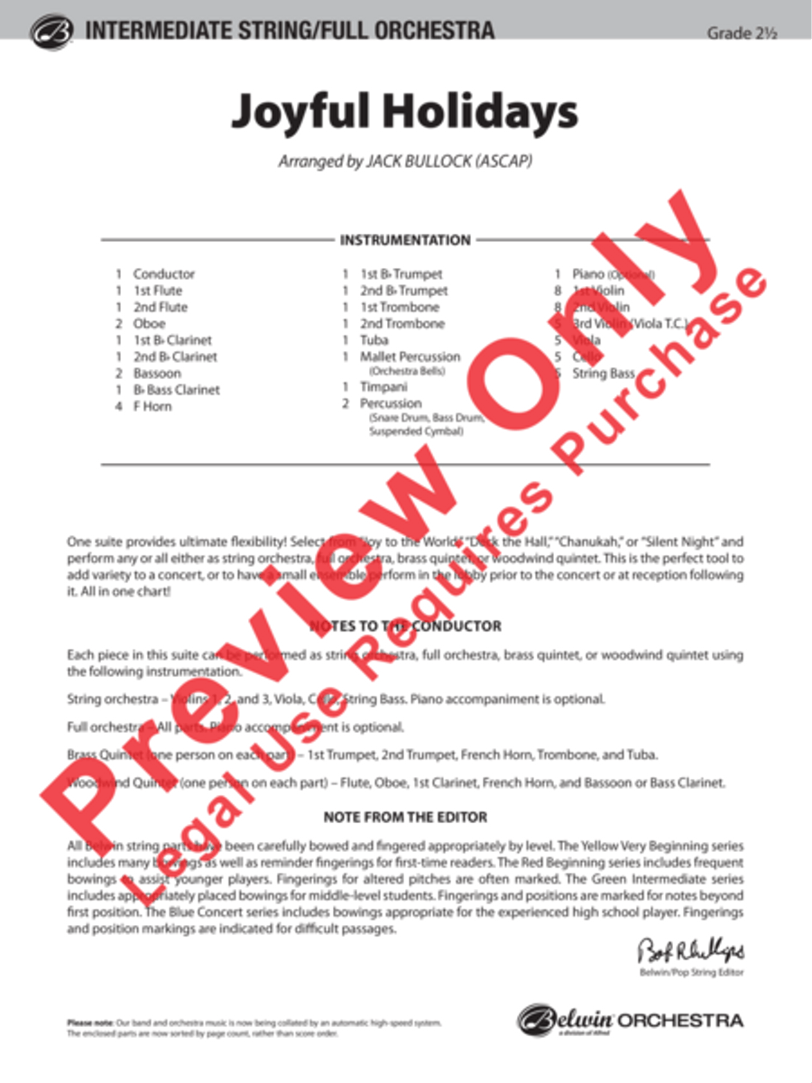 Joyful Holidays Joyful Holidays Full Orchestra scores gallery preview page 2