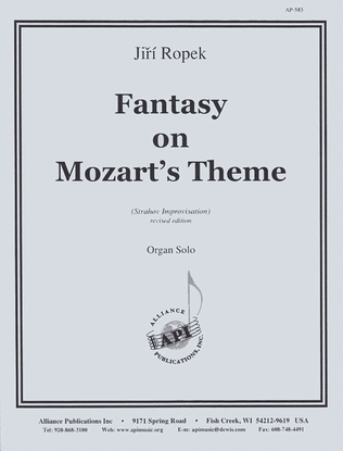 Book cover for Fantasy On Mozart's Theme (strahov Improv-rev.)