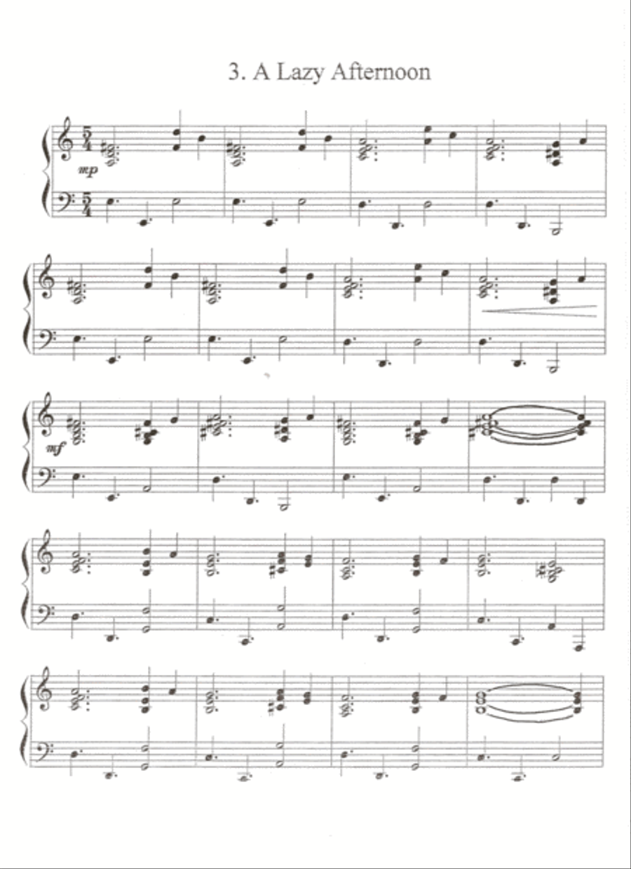Suite for Jazz Piano - A Lazy Afternoon Piano Solo scores gallery preview page 2