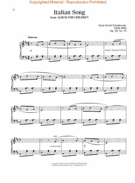Tchaikovsky - Simplified Piano Solos