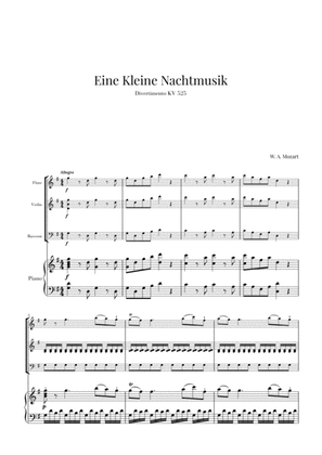 Eine Kleine Nachtmusik for Flute, Violin, Bassoon and Piano