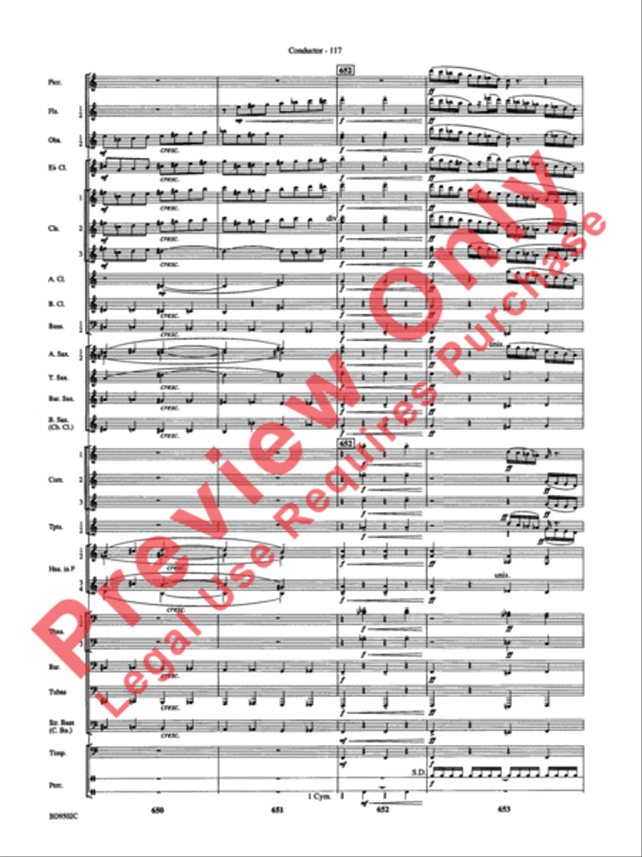 Symphony No. 3 for Band Concert Band scores gallery preview page 120