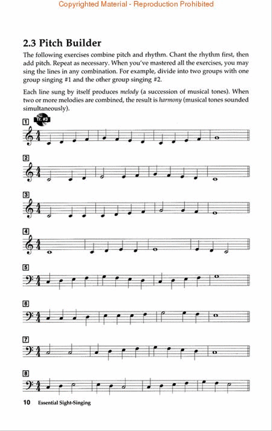 Essential Sight-Singing Vol. 1 Mixed Voices 4-Part scores gallery preview page 3